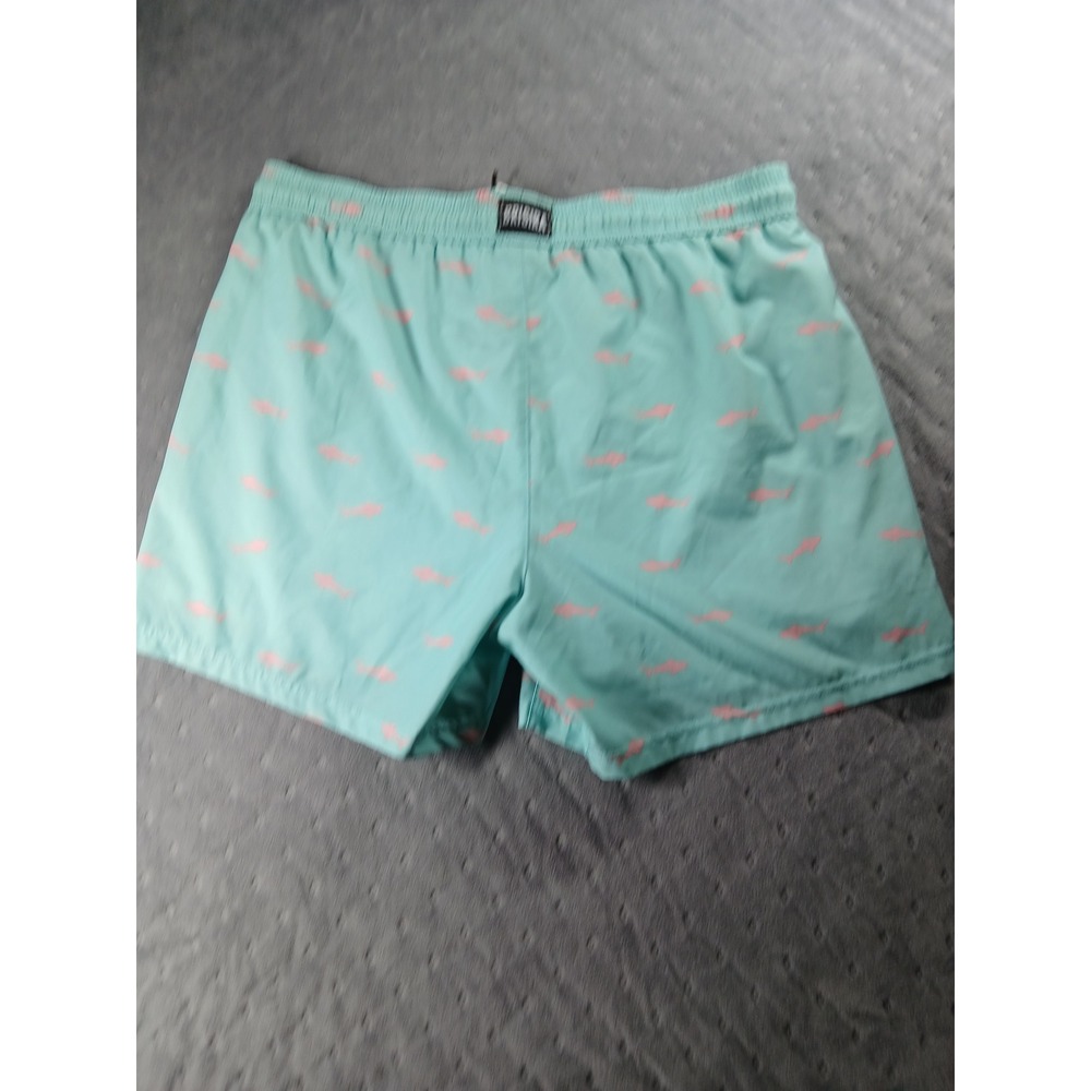 Brisira Mens Swim Trunks XL Light Blue Pink Shark Print Board Shorts Drawstring - Picture 12 of 12